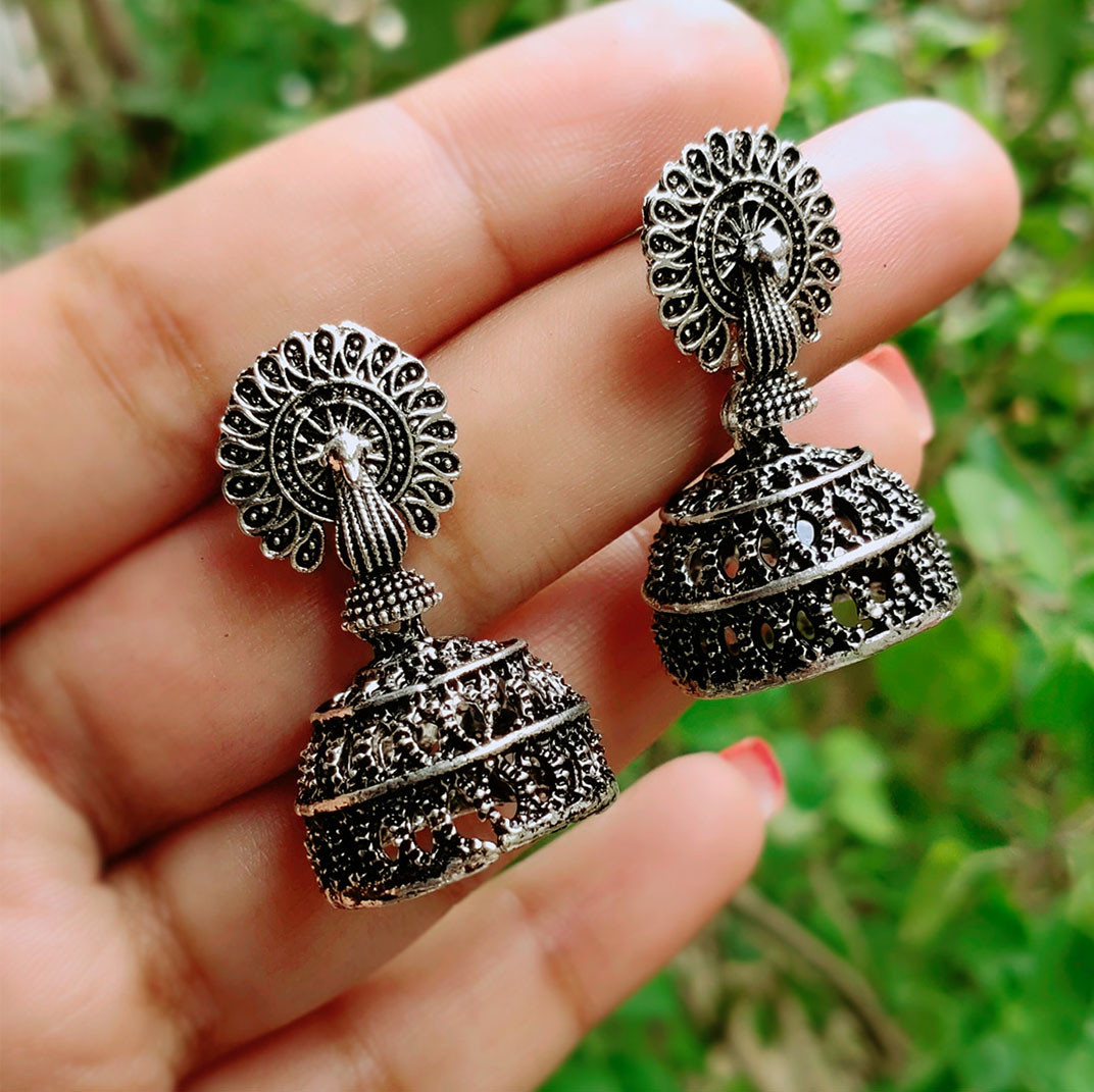 Peacock Grace Office Wear Jhumka